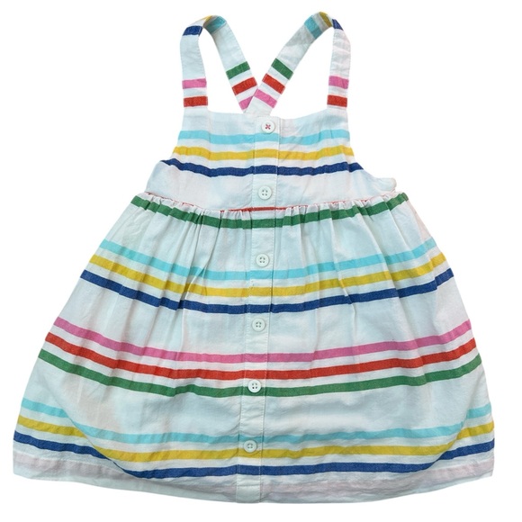 Baby Boden Stripe Pinafore Dress Baby Girl Size 9-12 months - Picture 2 of 7